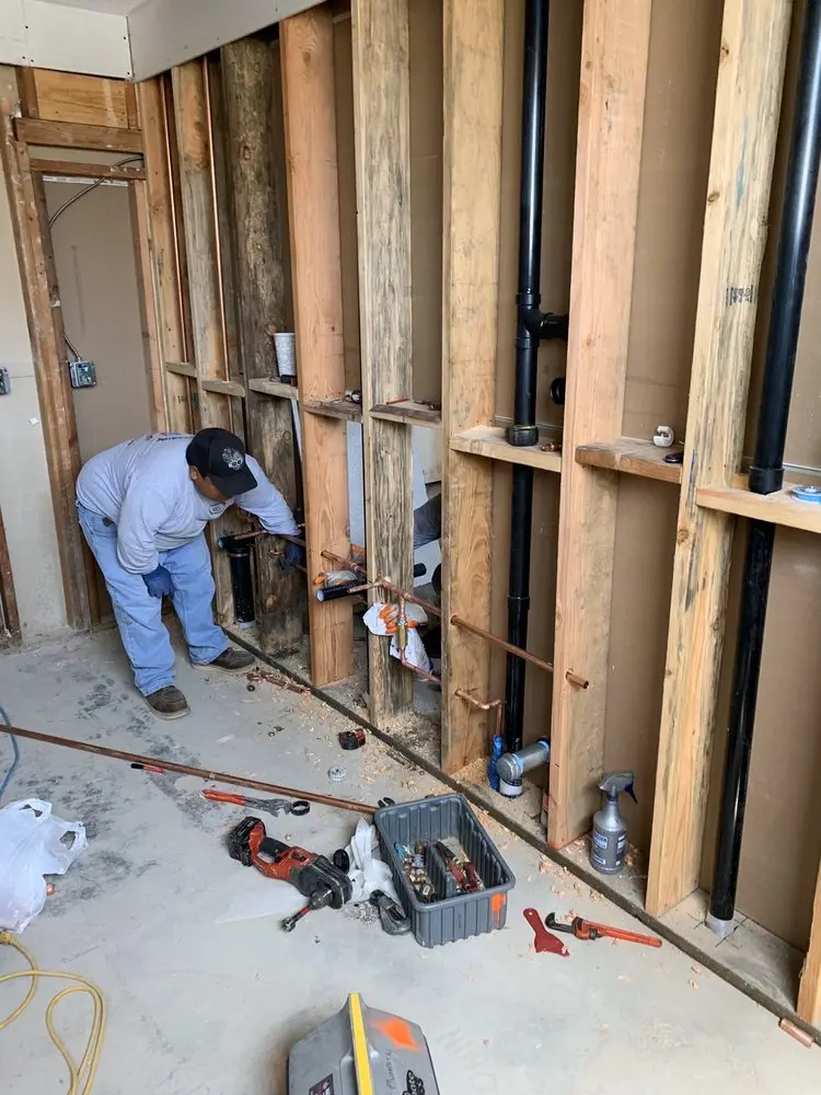 Commercial rough-in plumbing for Water Heater Replacement in Allaire